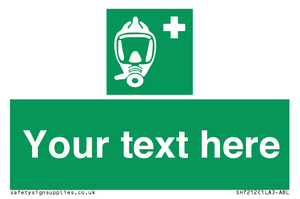 Custom sign safe condition Emergency escape breathing device